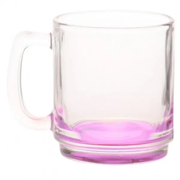 Clear 9 oz. glass coffee mug with smooth sides and oversized... from ASI 39552 BEL Promo
