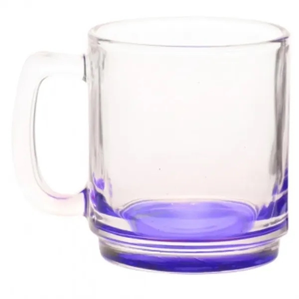 Clear 9 oz. glass coffee mug with smooth sides and oversized... from ASI 39552 BEL Promo