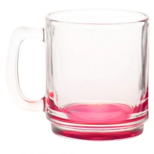 Clear 9 oz. glass coffee mug with smooth sides and oversized... from ASI 39552 BEL Promo