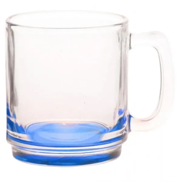 Clear 9 oz. glass coffee mug with smooth sides and oversized... from ASI 39552 BEL Promo