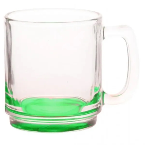 Clear 9 oz. glass coffee mug with smooth sides and oversized... from ASI 39552 BEL Promo