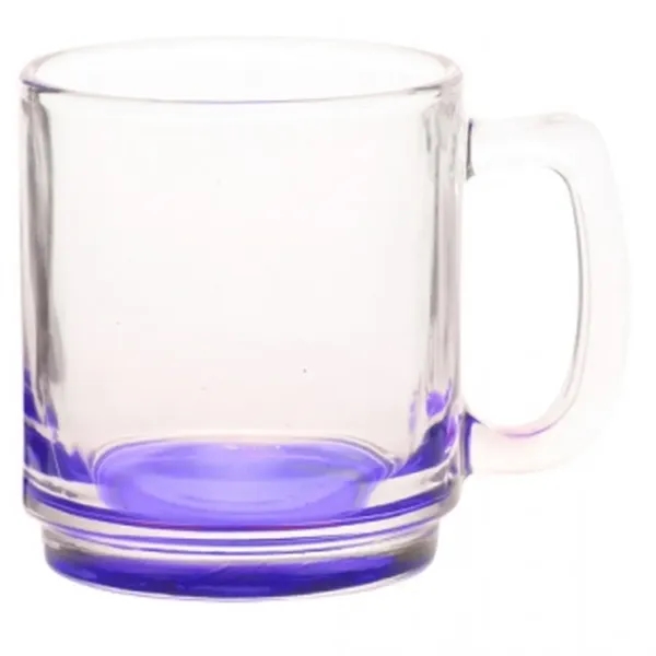 Clear 9 oz. glass coffee mug with smooth sides and oversized... from ASI 39552 BEL Promo