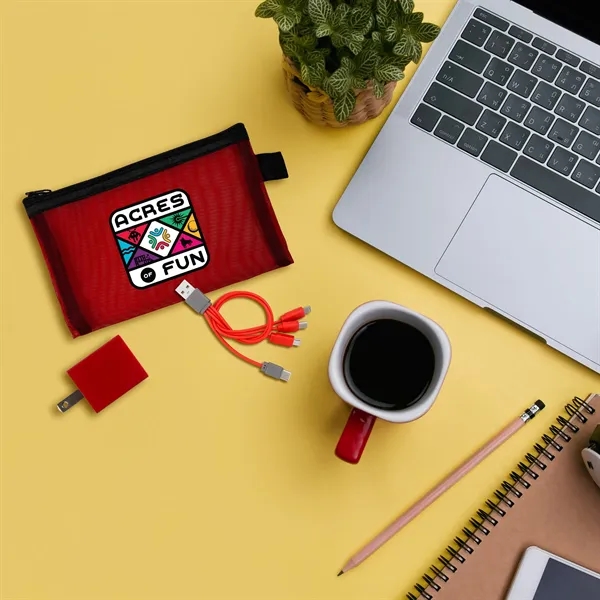 Large Recycled Mesh Wall & Cable Set... from ASI 30208 A P Specialties / AP Specialties