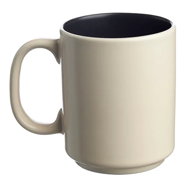 13 oz. two-tone ceramic mug with matte outer finish and easy... from ASI 39552 BEL Promo
