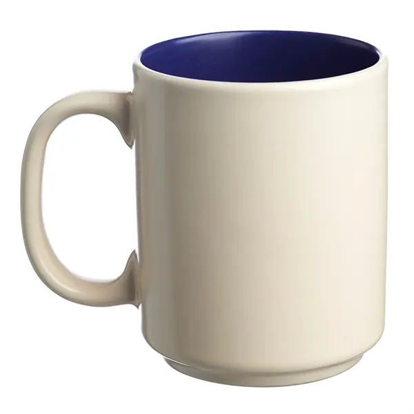 13 oz. two-tone ceramic mug with matte outer finish and easy... from ASI 39552 BEL Promo