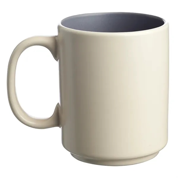 13 oz. two-tone ceramic mug with matte outer finish and easy... from ASI 39552 BEL Promo