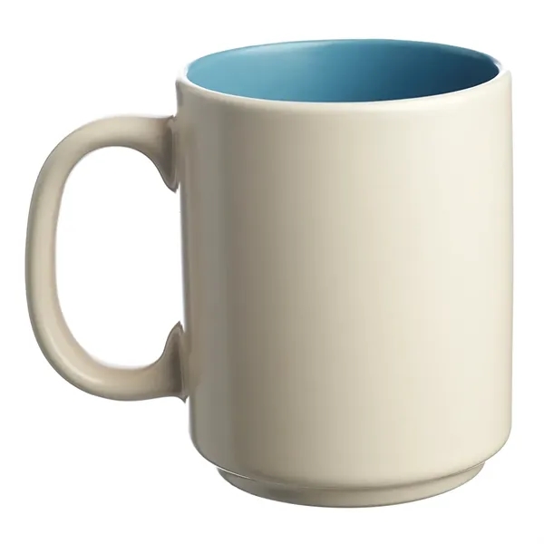 13 oz. two-tone ceramic mug with matte outer finish and easy... from ASI 39552 BEL Promo