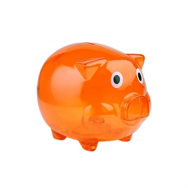 Piggy bank made of plastic with 1 color pad print imprint... from ASI 37218 Athena Promo (tm)