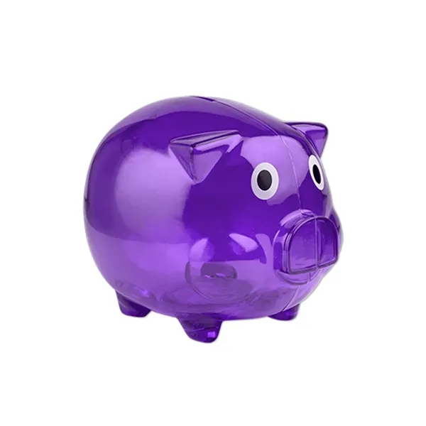 Piggy bank made of plastic with 1 color pad print imprint... from ASI 37218 Athena Promo (tm)