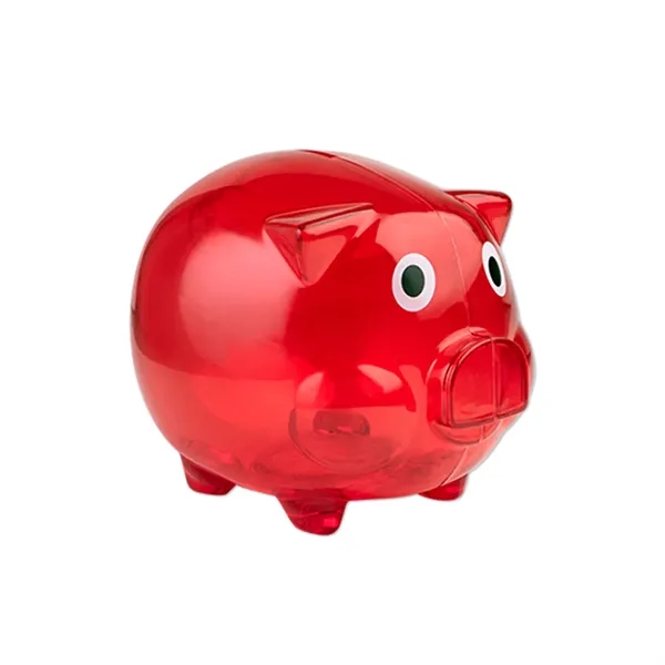 Piggy bank made of plastic with 1 color pad print imprint... from ASI 37218 Athena Promo (tm)