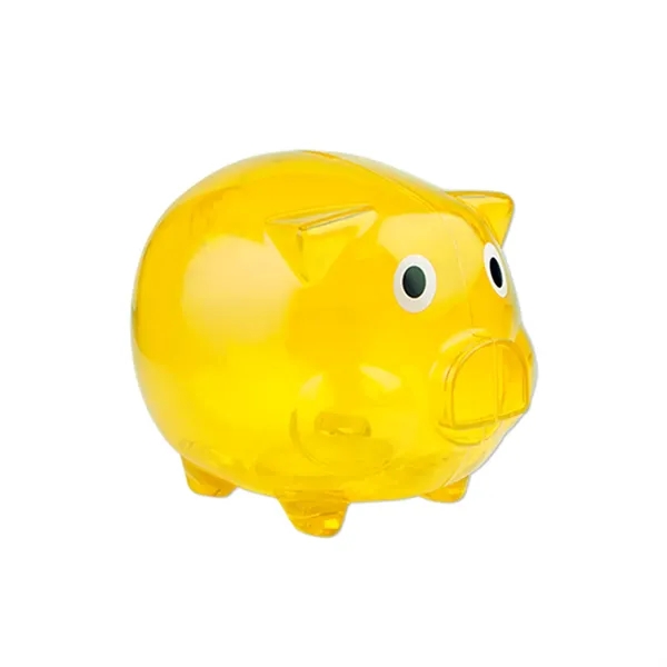 Piggy bank made of plastic with 1 color pad print imprint... from ASI 37218 Athena Promo (tm)