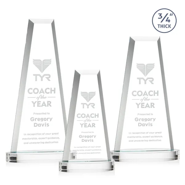 The elegant Imperial Award reflects a 0.75" thick Starfire Crystal tower... from ASI 84592 St Regis Group / St Regis