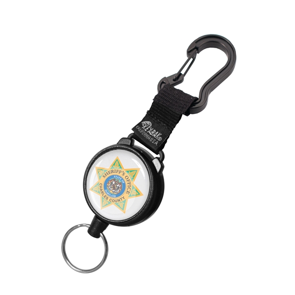 Securit Carabiner Key Reel features lightweight zinc carabiner so it attaches... from ASI 64635 KEY-BAK Promotional Products