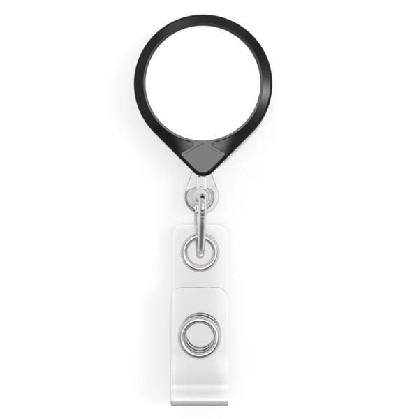 Circle Badge includes retractor with standard ID strap.... from ASI 64635 KEY-BAK Promotional Products