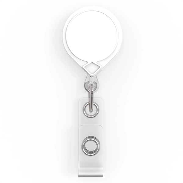 Circle Badge includes retractor with standard ID strap.... from ASI 64635 KEY-BAK Promotional Products