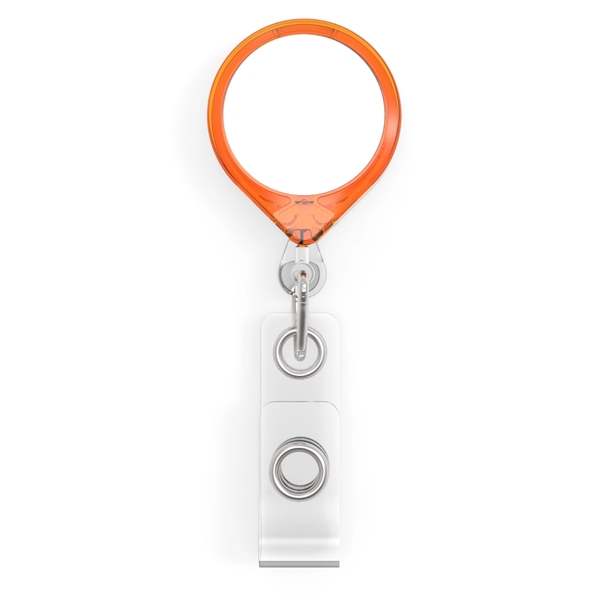 Circle Badge includes retractor with standard ID strap.... from ASI 64635 KEY-BAK Promotional Products