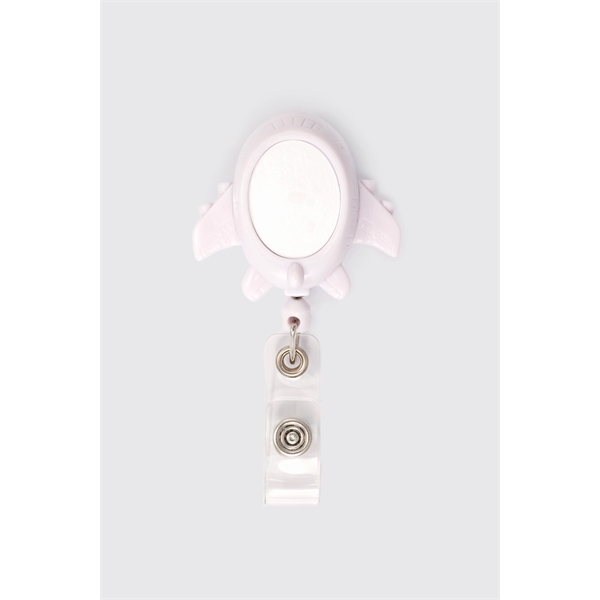 Airplane shape retractable badge holder with belt clip back.... from ASI 64635 KEY-BAK Promotional Products
