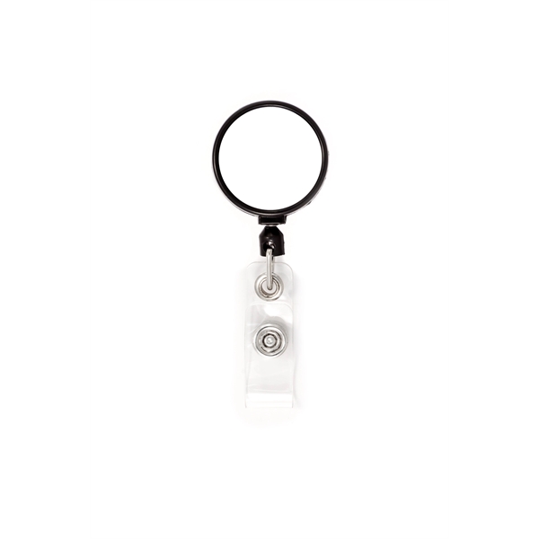 Circle Retractable Badge comes in plastic case with vinyl I.D. strap... from ASI 64635 KEY-BAK Promotional Products