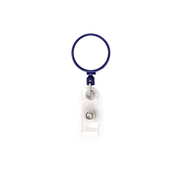 Circle Retractable Badge comes in plastic case with vinyl I.D. strap... from ASI 64635 KEY-BAK Promotional Products