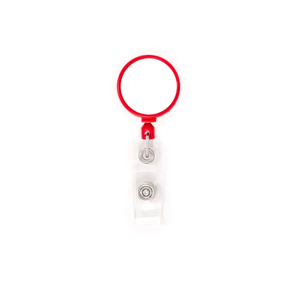 Circle Retractable Badge comes in plastic case with vinyl I.D. strap... from ASI 64635 KEY-BAK Promotional Products