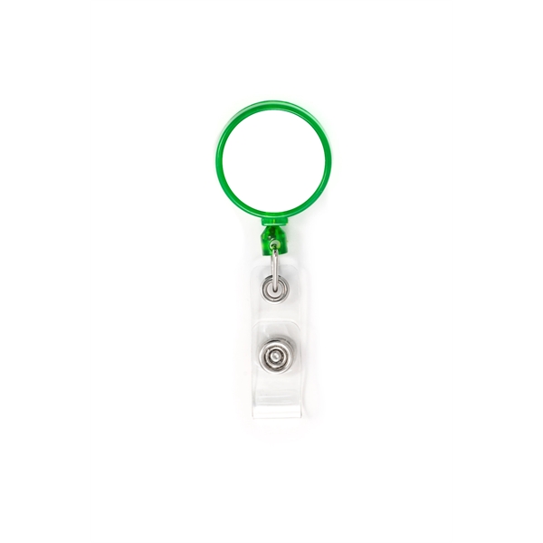 Circle Retractable Badge comes in plastic case with vinyl I.D. strap... from ASI 64635 KEY-BAK Promotional Products