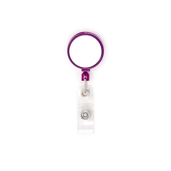 Circle Retractable Badge comes in plastic case with vinyl I.D. strap... from ASI 64635 KEY-BAK Promotional Products