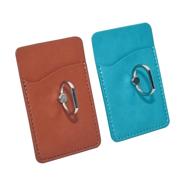 Leather Phone pocket with sure grip ring... from ASI 93131 US Flash & Technologies LLC