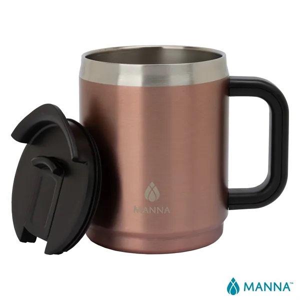 3.62" x 4.62" x 5" Manna™ Boulder 14-ounce double-wall stainless steel... from ASI 67866 Logomark/Valumark