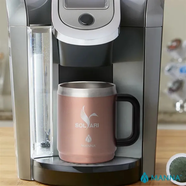 3.62" x 4.62" x 5" Manna™ Boulder 14-ounce double-wall stainless steel... from ASI 67866 Logomark/Valumark