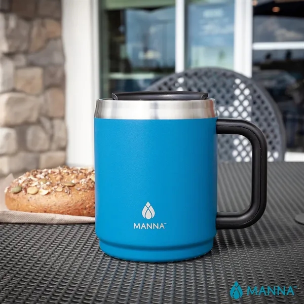 3.62" x 4.62" x 5" Manna™ Boulder 14-ounce double-wall stainless steel... from ASI 67866 Logomark/Valumark