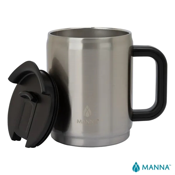 3.62" x 4.62" x 5" Manna™ Boulder 14-ounce double-wall stainless steel... from ASI 67866 Logomark/Valumark