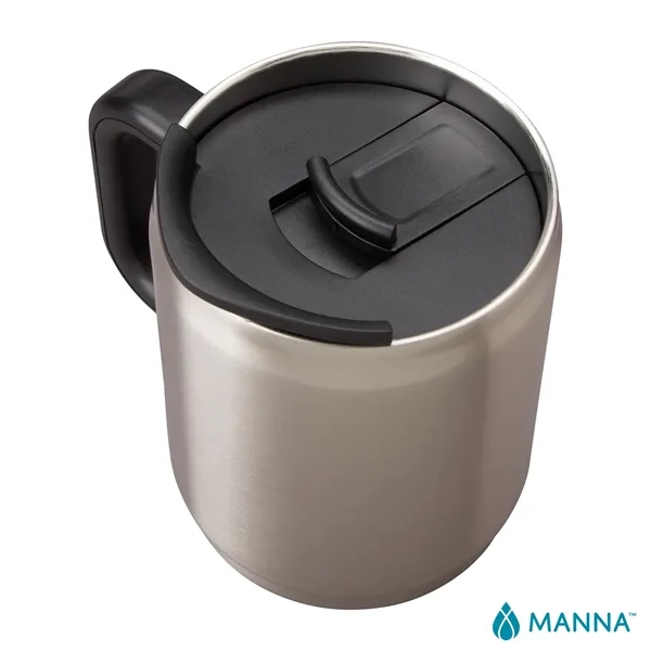3.62" x 4.62" x 5" Manna™ Boulder 14-ounce double-wall stainless steel... from ASI 67866 Logomark/Valumark