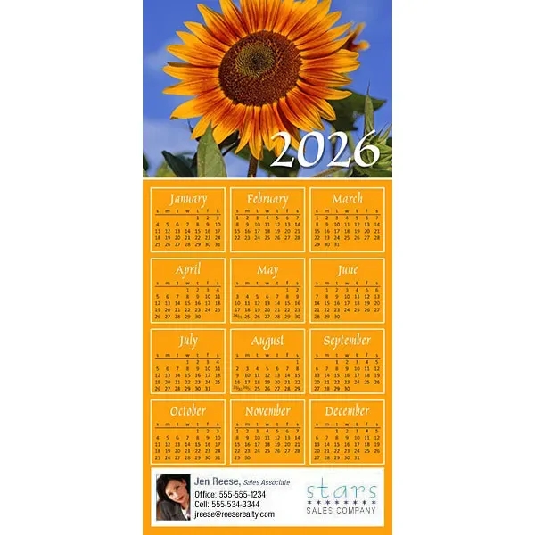 Z-Fold calendar greeting card, full color process.... from ASI 46719 Corner Lot Marketing Inc / CLMPromotions