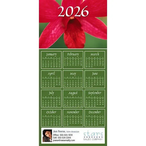 Z-Fold calendar greeting card, full color process.... from ASI 46719 Corner Lot Marketing Inc / CLMPromotions