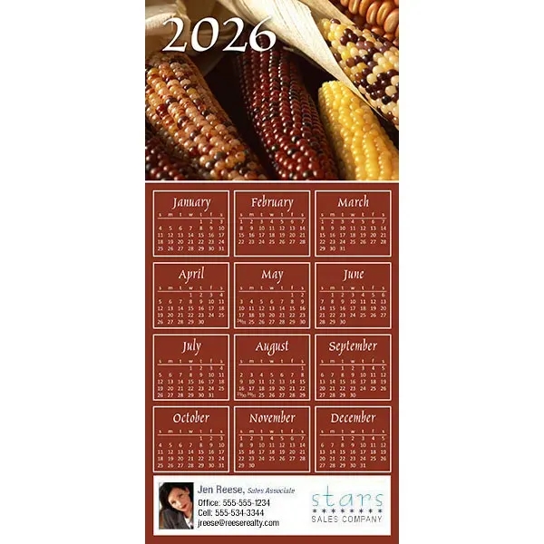 Z-Fold calendar greeting card, full color process.... from ASI 46719 Corner Lot Marketing Inc / CLMPromotions