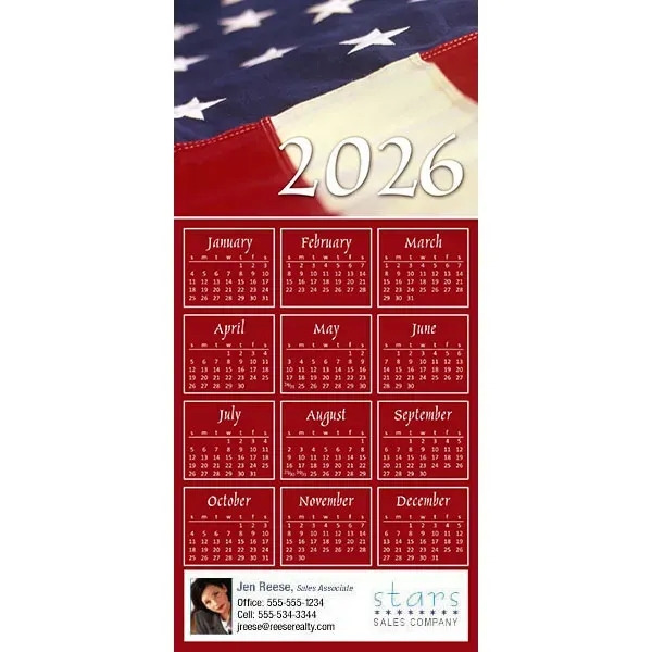 Z-Fold calendar greeting card, full color process.... from ASI 46719 Corner Lot Marketing Inc / CLMPromotions