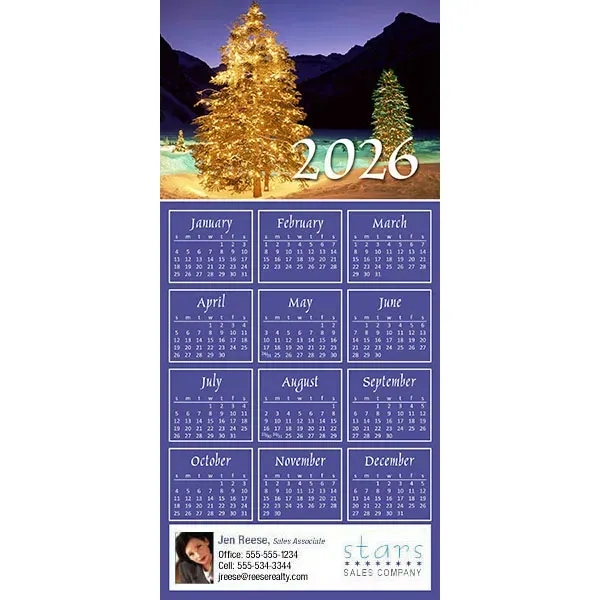 Z-Fold calendar greeting card, full color process.... from ASI 46719 Corner Lot Marketing Inc / CLMPromotions