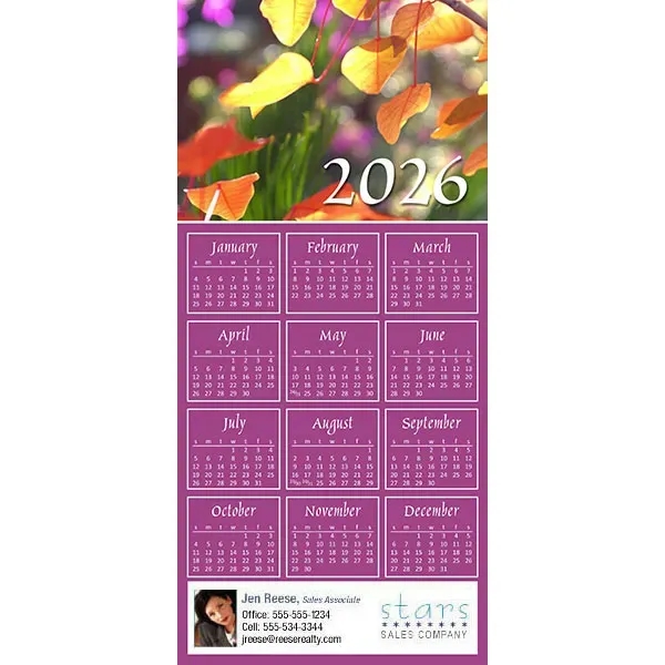 Z-Fold calendar greeting card, full color process.... from ASI 46719 Corner Lot Marketing Inc / CLMPromotions
