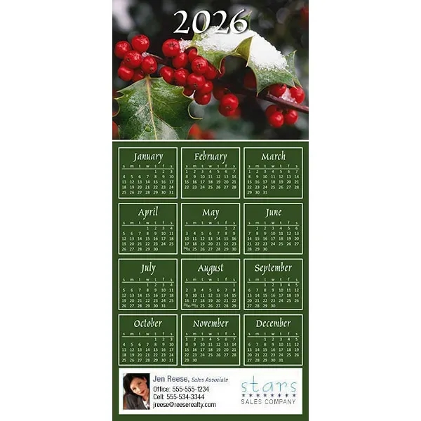 Z-Fold calendar greeting card, full color process.... from ASI 46719 Corner Lot Marketing Inc / CLMPromotions