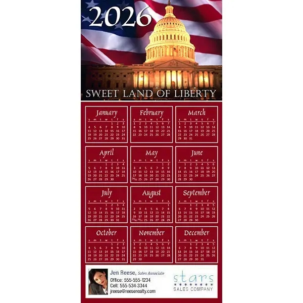 Z-Fold calendar greeting card, full color process.... from ASI 46719 Corner Lot Marketing Inc / CLMPromotions