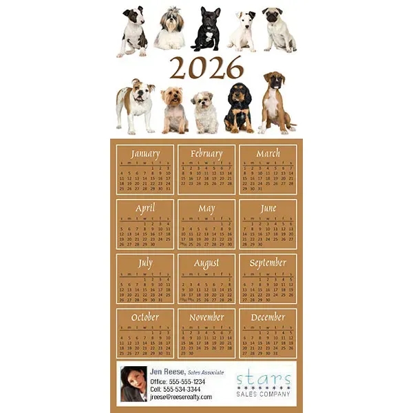 Z-Fold calendar greeting card, full color process.... from ASI 46719 Corner Lot Marketing Inc / CLMPromotions