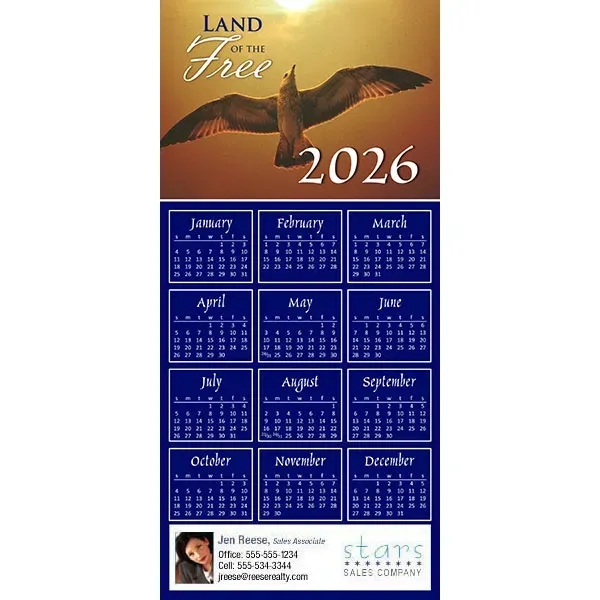 Z-Fold calendar greeting card, full color process.... from ASI 46719 Corner Lot Marketing Inc / CLMPromotions