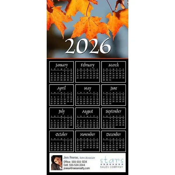 Z-Fold calendar greeting card, full color process.... from ASI 46719 Corner Lot Marketing Inc / CLMPromotions