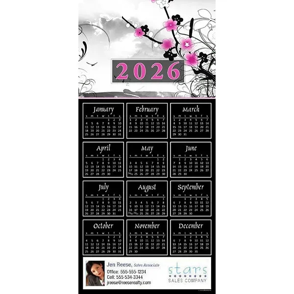 Z-Fold calendar greeting card, full color process.... from ASI 46719 Corner Lot Marketing Inc / CLMPromotions