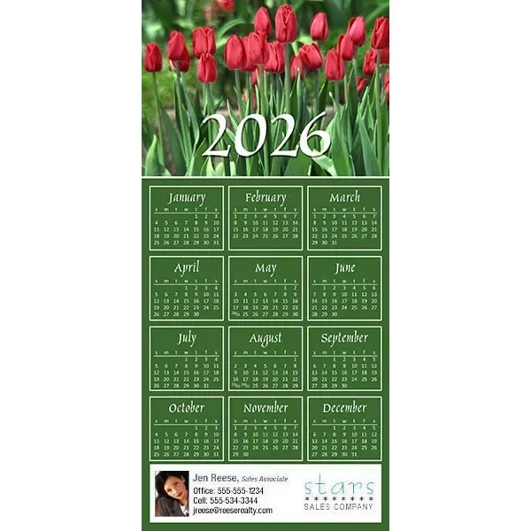 Z-Fold calendar greeting card, full color process.... from ASI 46719 Corner Lot Marketing Inc / CLMPromotions