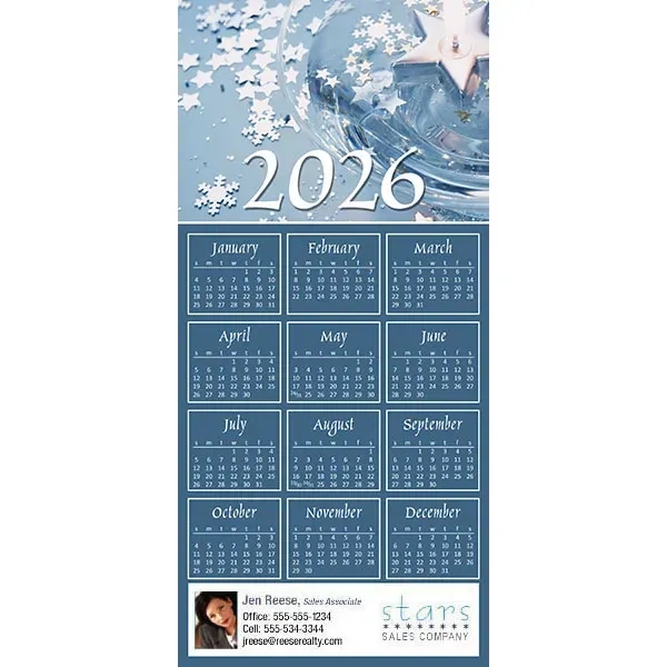 Z-Fold calendar greeting card, full color process.... from ASI 46719 Corner Lot Marketing Inc / CLMPromotions