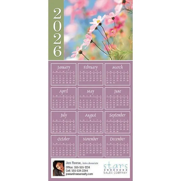 Z-Fold calendar greeting card, full color process.... from ASI 46719 Corner Lot Marketing Inc / CLMPromotions
