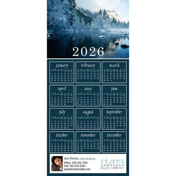 Z-Fold calendar greeting card, full color process.... from ASI 46719 Corner Lot Marketing Inc / CLMPromotions