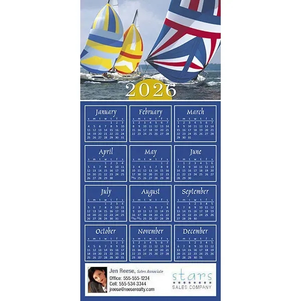 Z-Fold calendar greeting card, full color process.... from ASI 46719 Corner Lot Marketing Inc / CLMPromotions