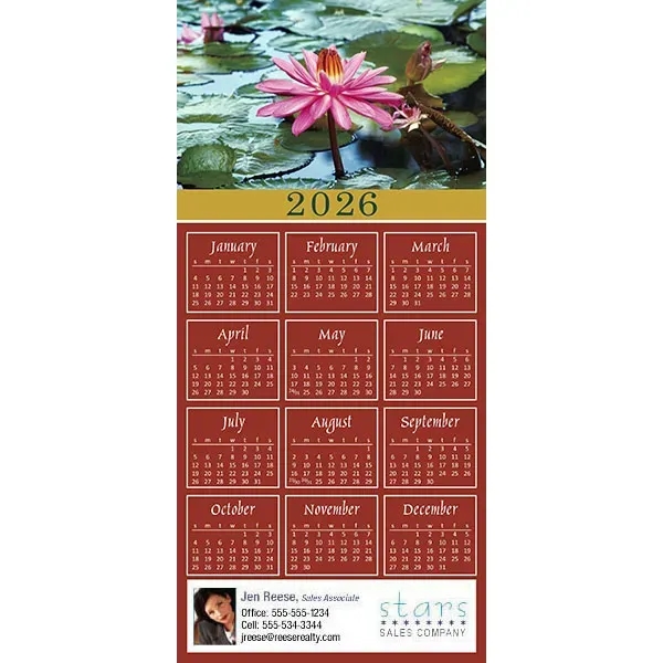 Z-Fold calendar greeting card, full color process.... from ASI 46719 Corner Lot Marketing Inc / CLMPromotions